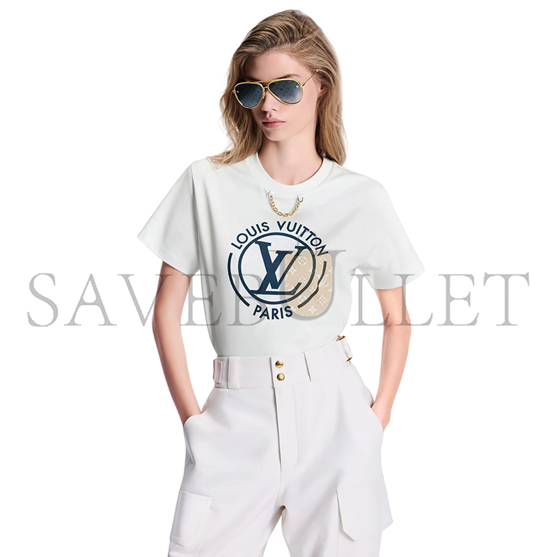 LOUIS VUITTON FLOCKED LV T-SHIRT 1AHEOX